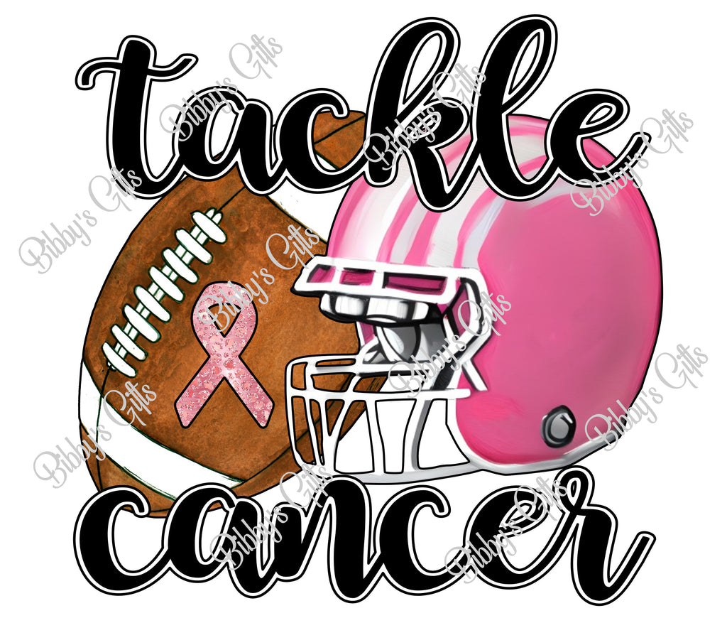 Tackle Cancer-Football-PNG Digital Download
