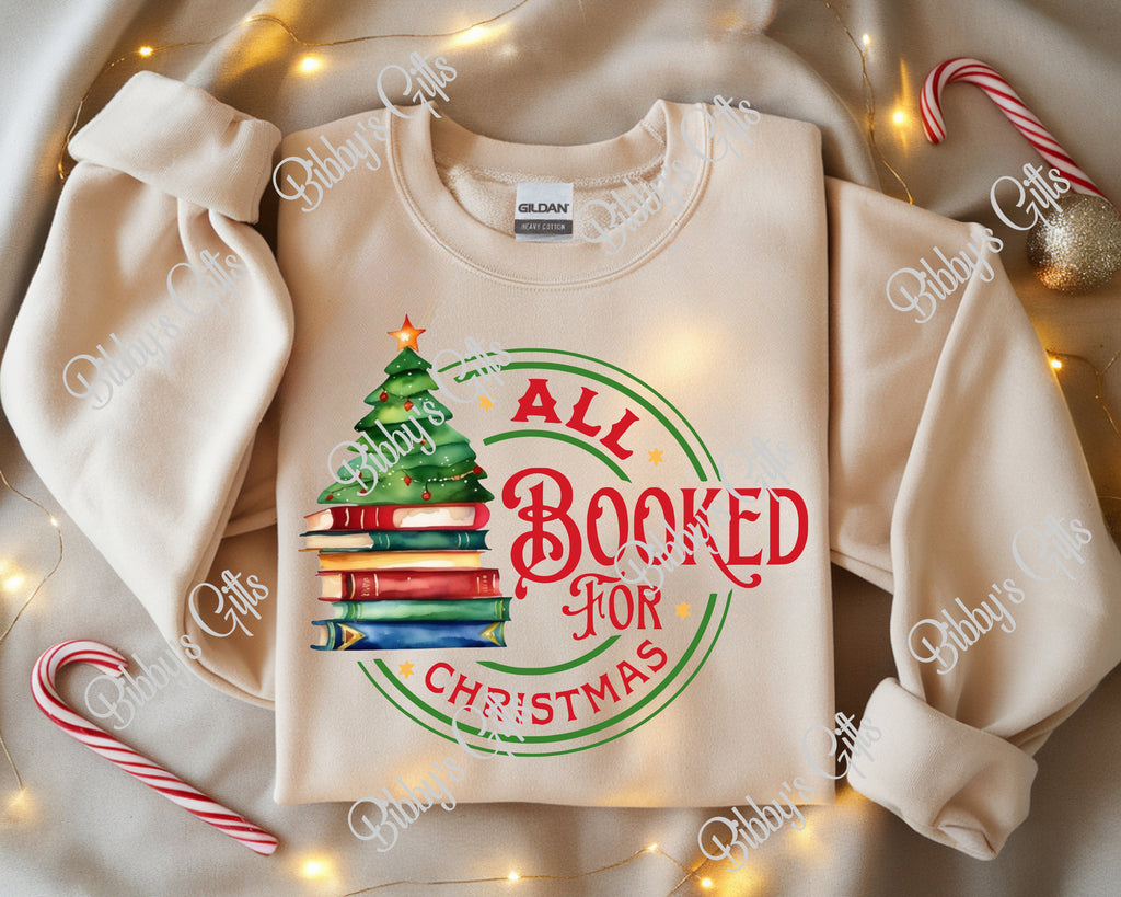 All Booked for Christmas-PNG Digital Download
