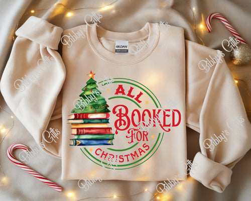 All Booked for Christmas-PNG Digital Download