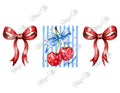 American Cherries and Bows-PNG Digital Download
