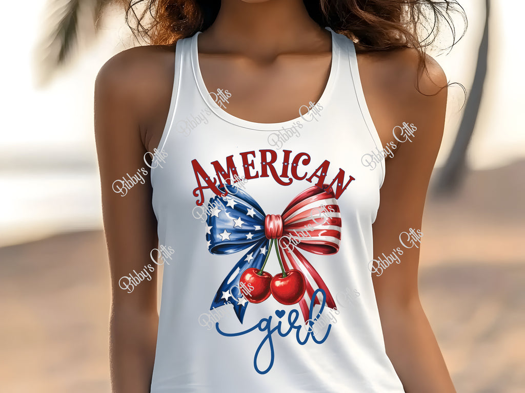 American Girl-Cherries USA-PNG Digital Download