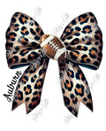 Auburn Leopard Sports Bow-Football-PNG Digital Download