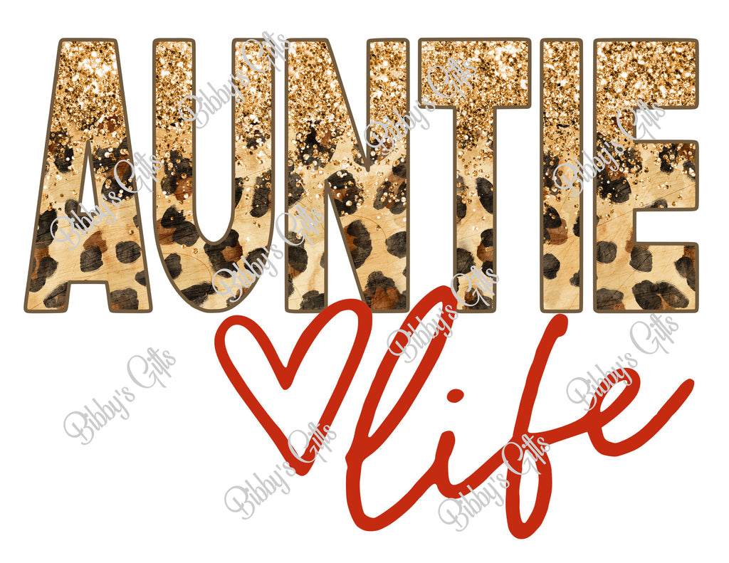 Auntie Life Leopard-PNG Digital Download