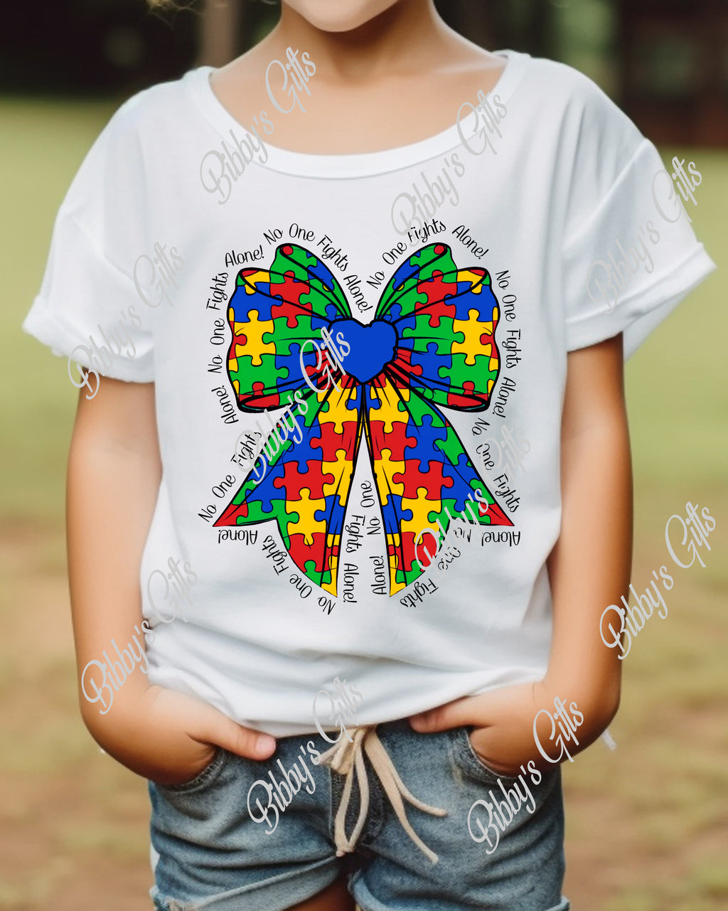 Autism Puzzle Ribbon-PNG Digital Download