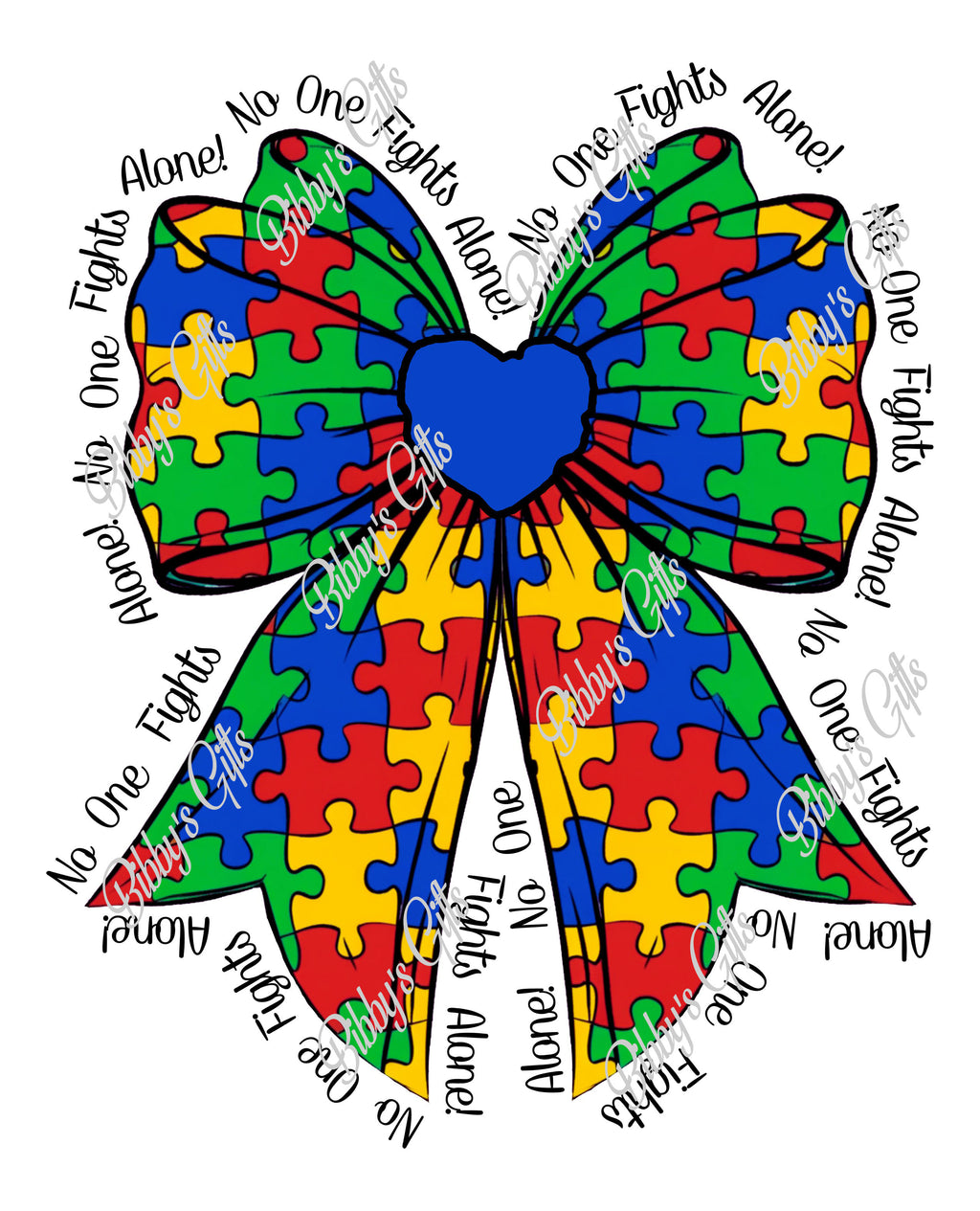 Autism Puzzle Ribbon-PNG Digital Download