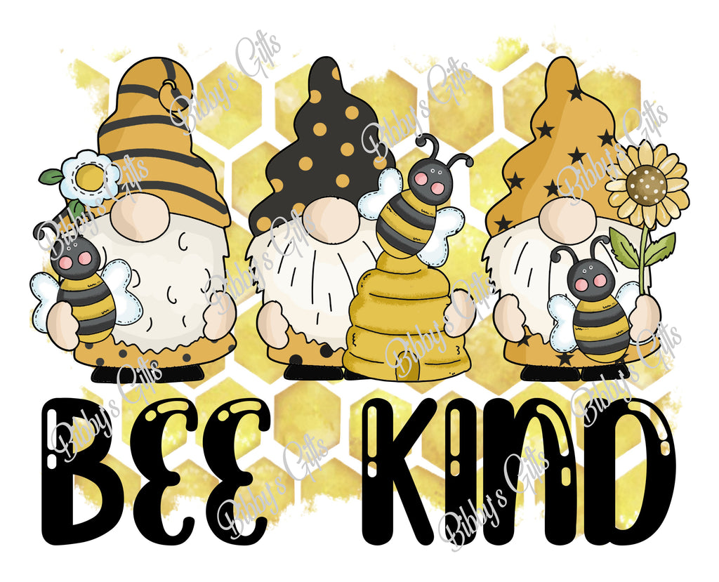 Bee Kind Gnome-PNG Digital Download
