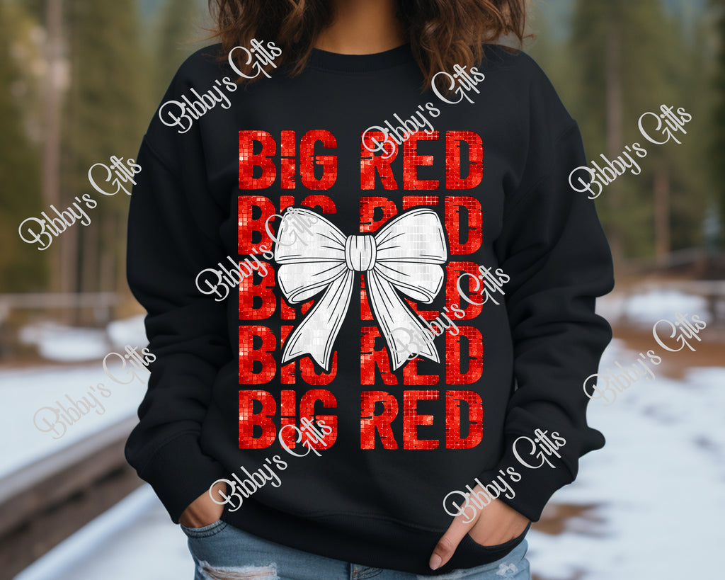 Big Red-Bow-PNG Digital Download