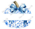 Blue Delft Split Pumpkin-PNG Digital Download