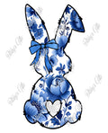 Blue Delft Bunny Doodle-PNG Digital Download
