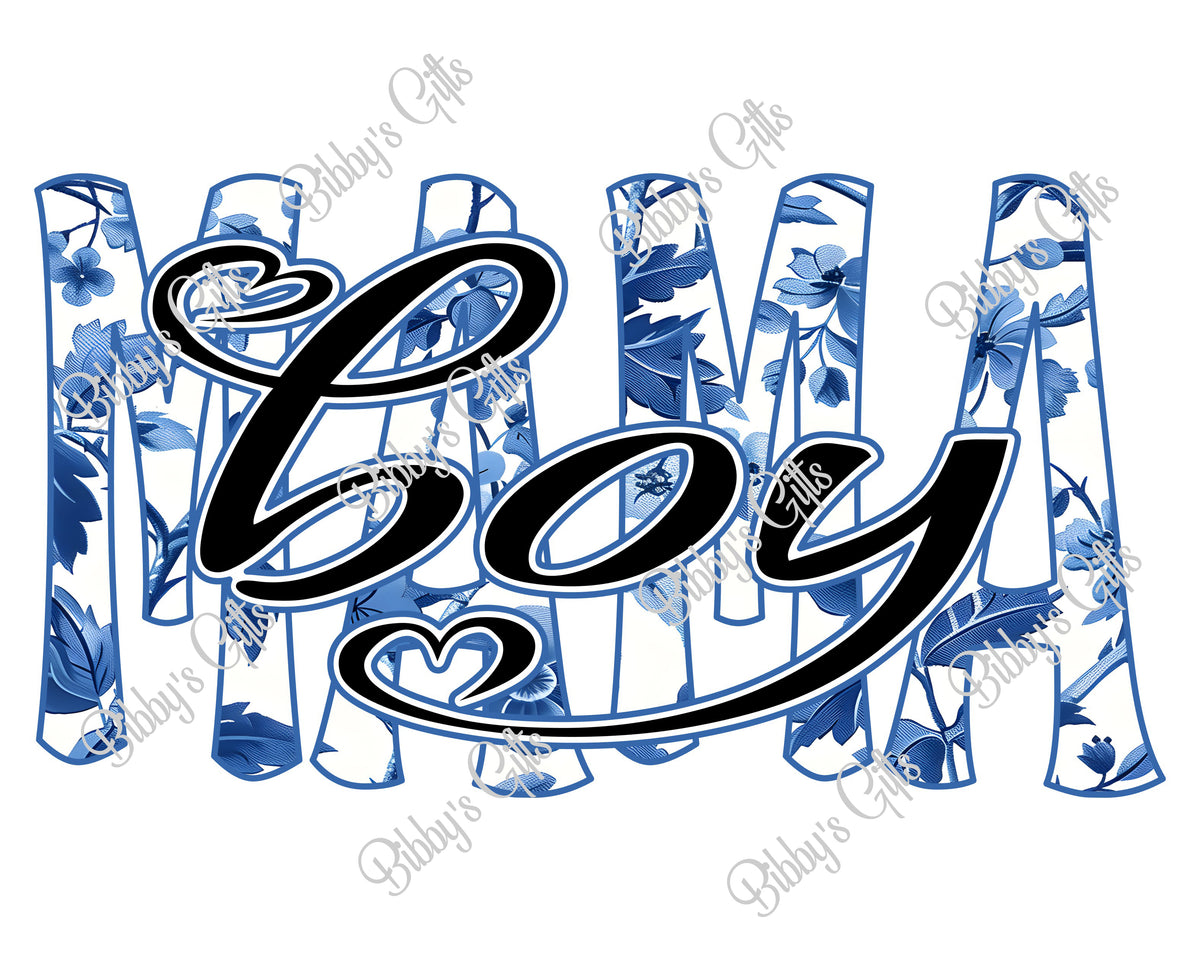 Blue Delft Boy Mama-PNG Digital Download