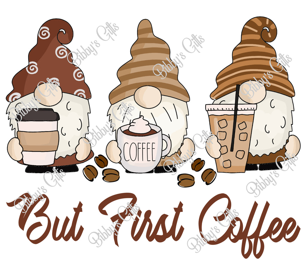 But First Coffee Gnomes-PNG Digital Download