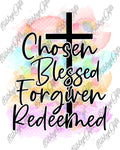 Chosen Blessed Redeemed-PNG Digital Download