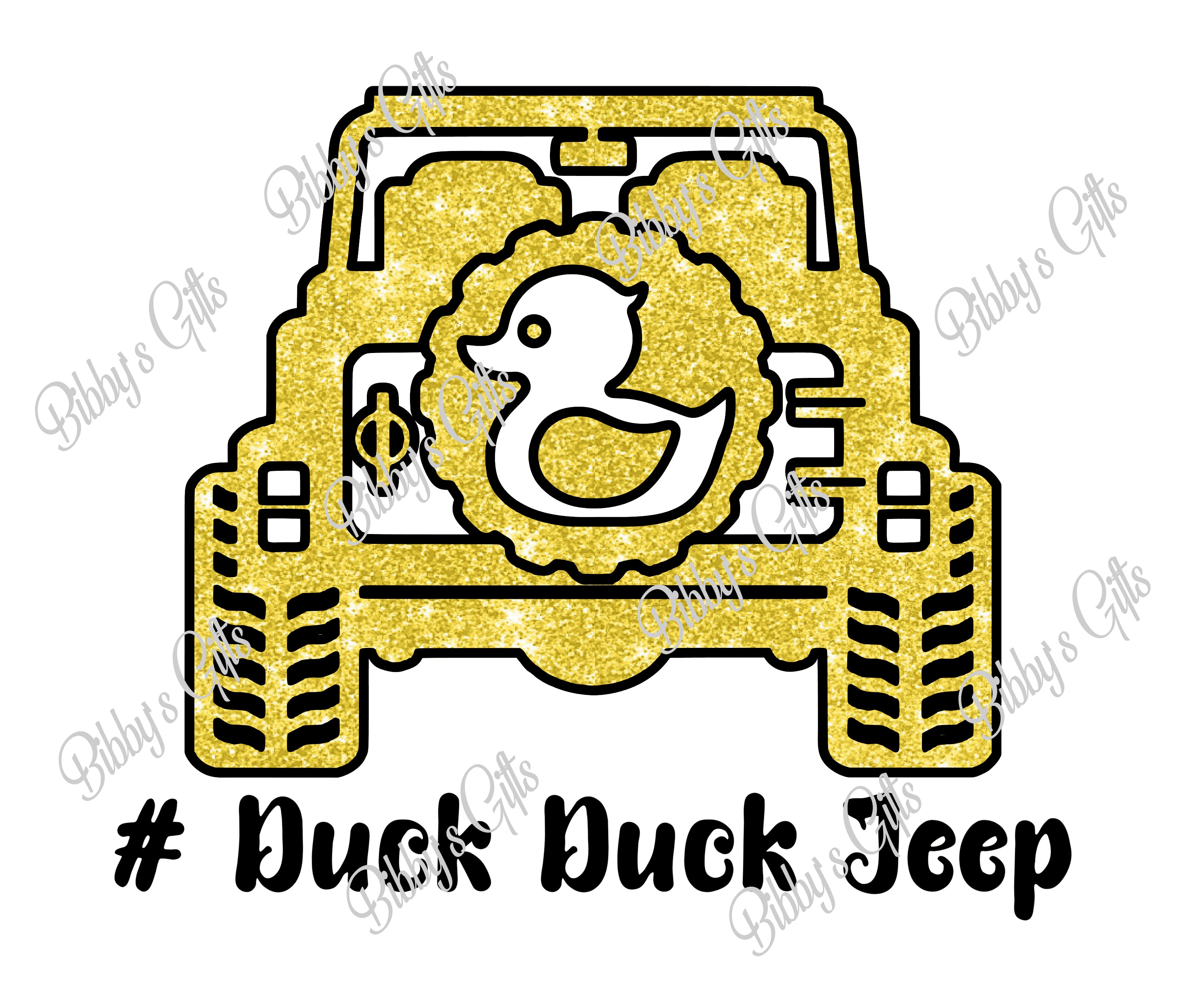 Duck Duck Jeep-Yellow-PNG Digital Download
