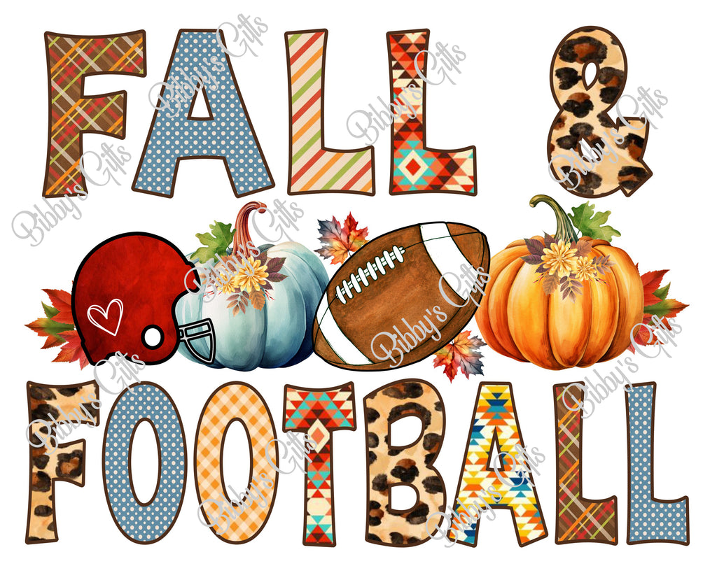 Fall & Football-PNG Digital Download