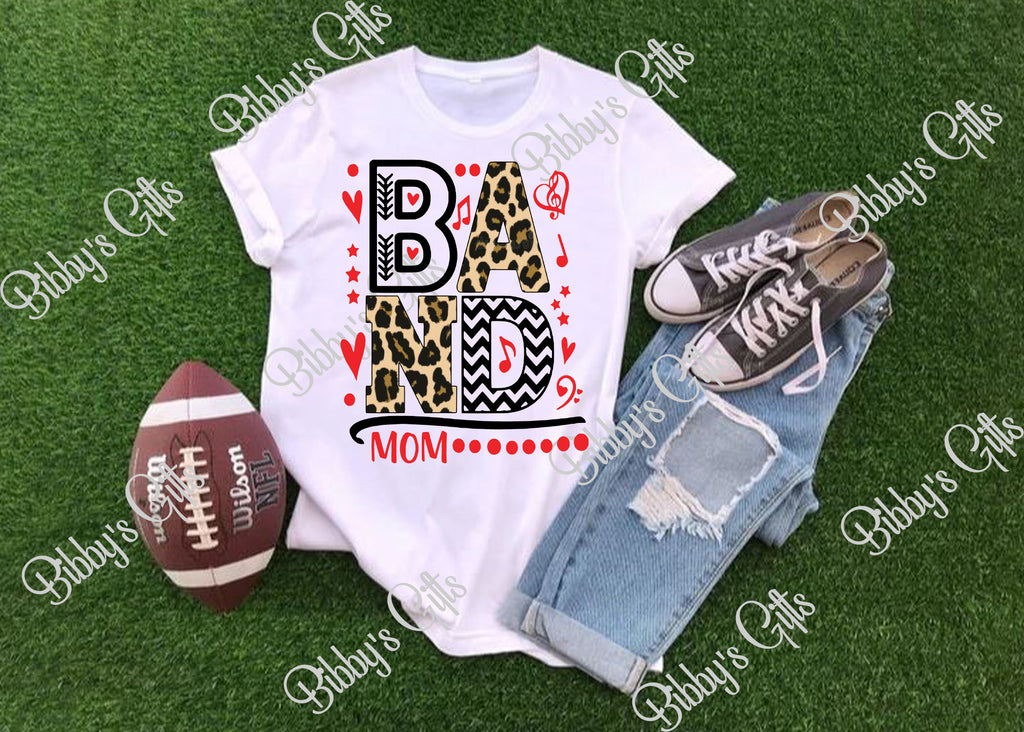 Band Mom Leopard-PNG Digital Download