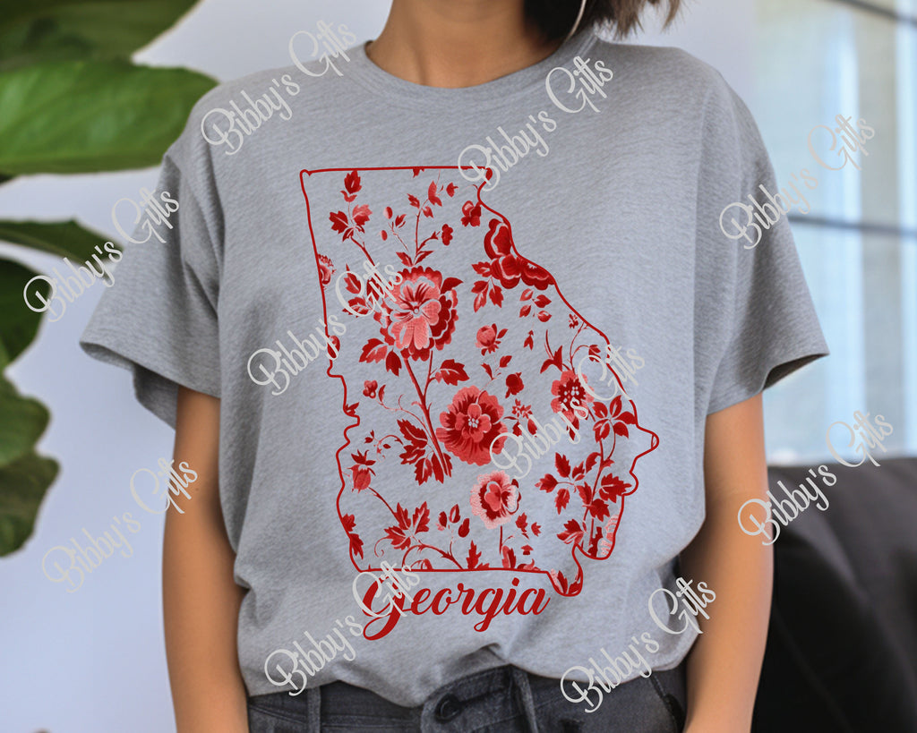 Georgia Red Delft-PNG Digital Download
