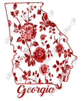 Georgia Red Delft-PNG Digital Download