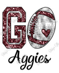 GO Aggies-Football-PNG Digital Download