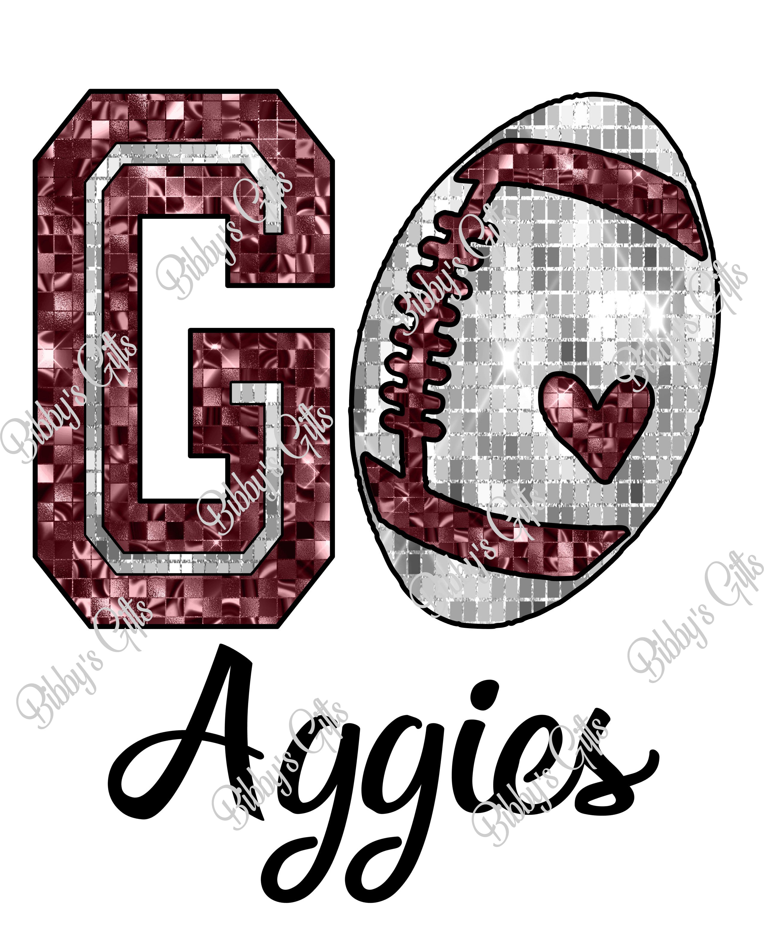 GO Aggies-Football-PNG Digital Download