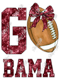 GO Bama Bow-Football-PNG Digital Download