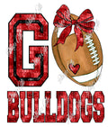 GO Bulldogs Bow-Football-PNG Digital Download