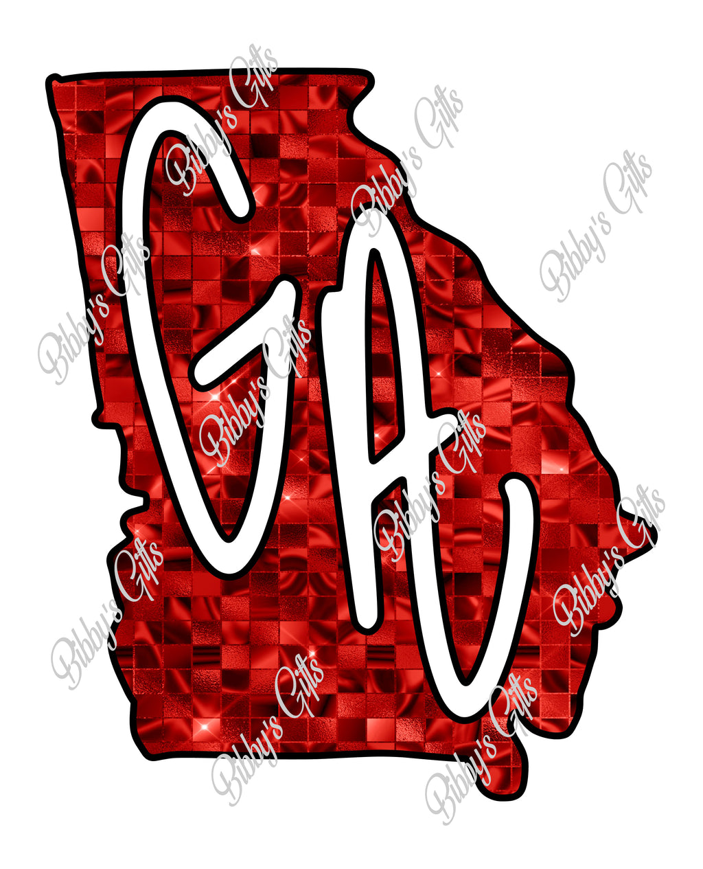 Georgia State Map-Bulldogs-PNG Digital Download