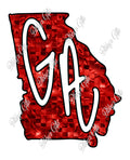 Georgia State Map-Bulldogs-PNG Digital Download