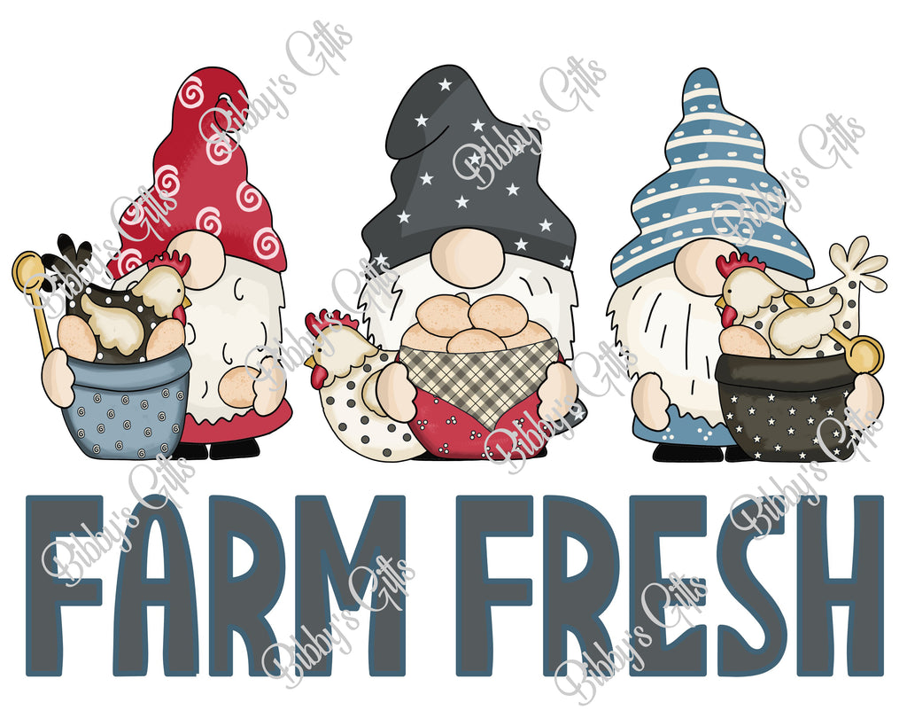 Gnome Farm Fresh-PNG Digital Download