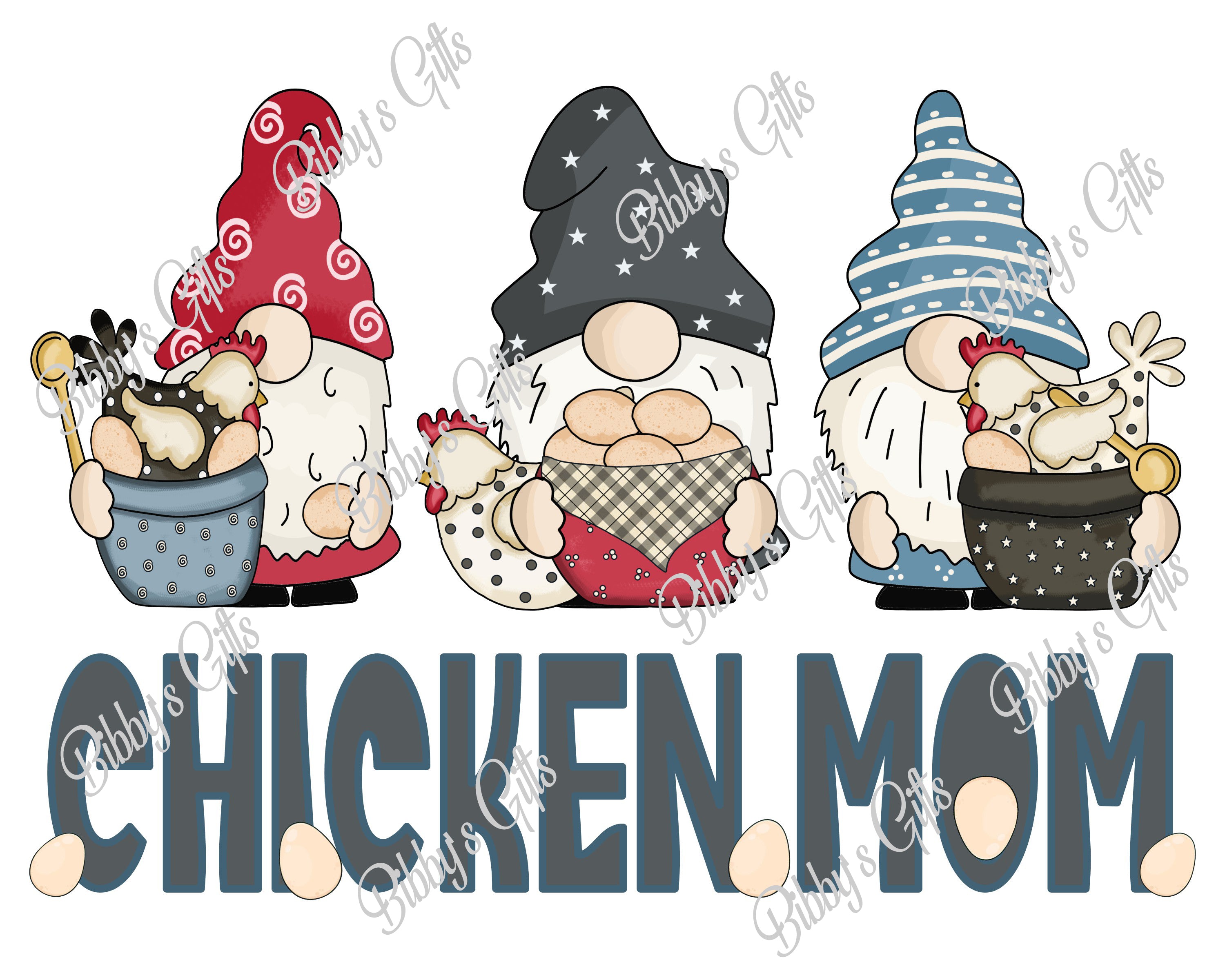 Gnome Chicken Mom-PNG Digital Download