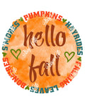 Hello Fall Circle-PNG Digital Download