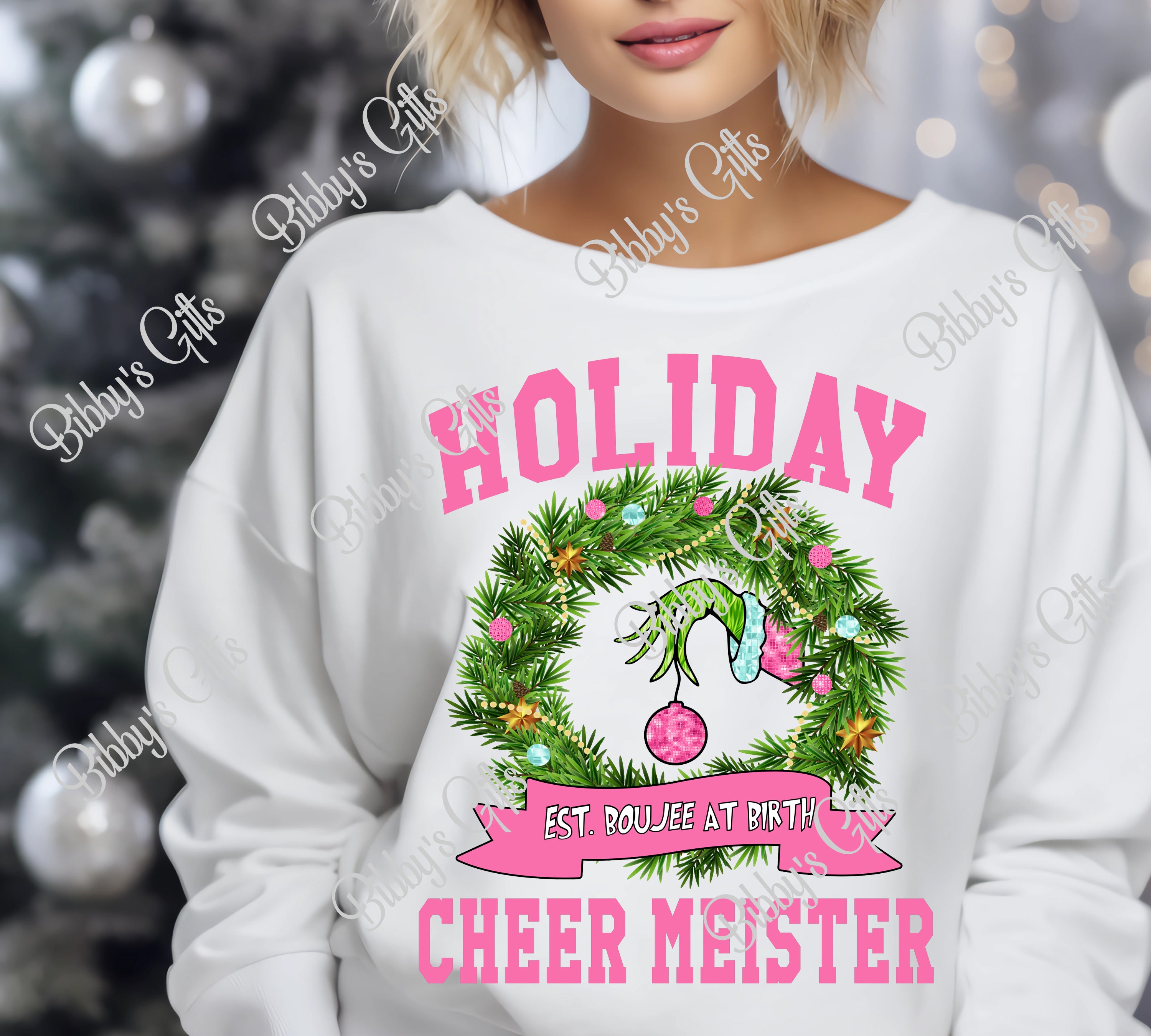 Holiday Cheer Meister-Pink-PNG Digital Download