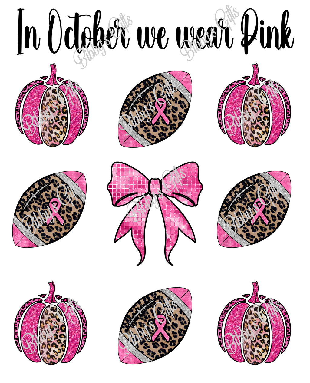 We wear Pink Tic Tac Toe-PNG Digital Download