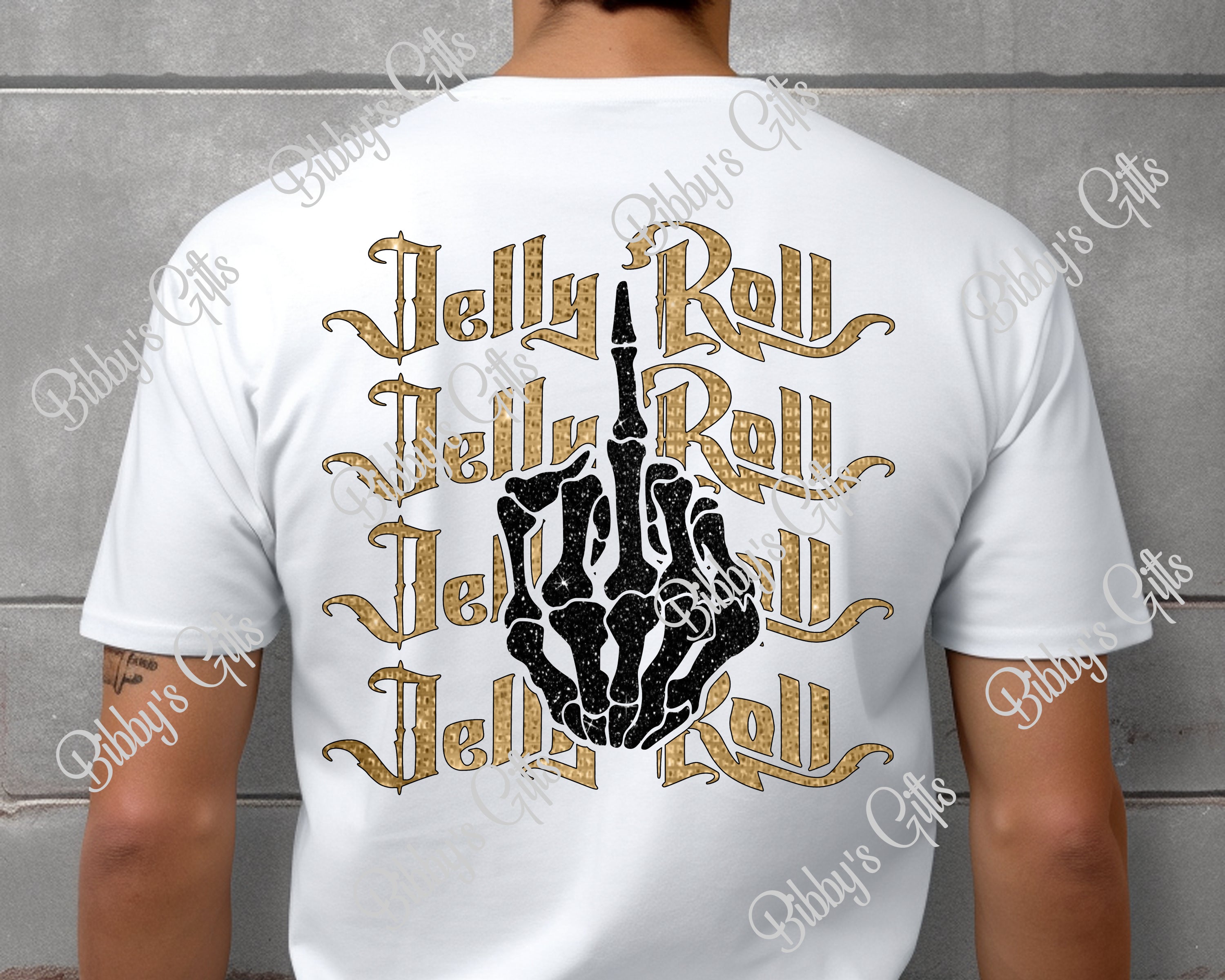 Jelly Roll Skeleton Hand-PNG Digital Download