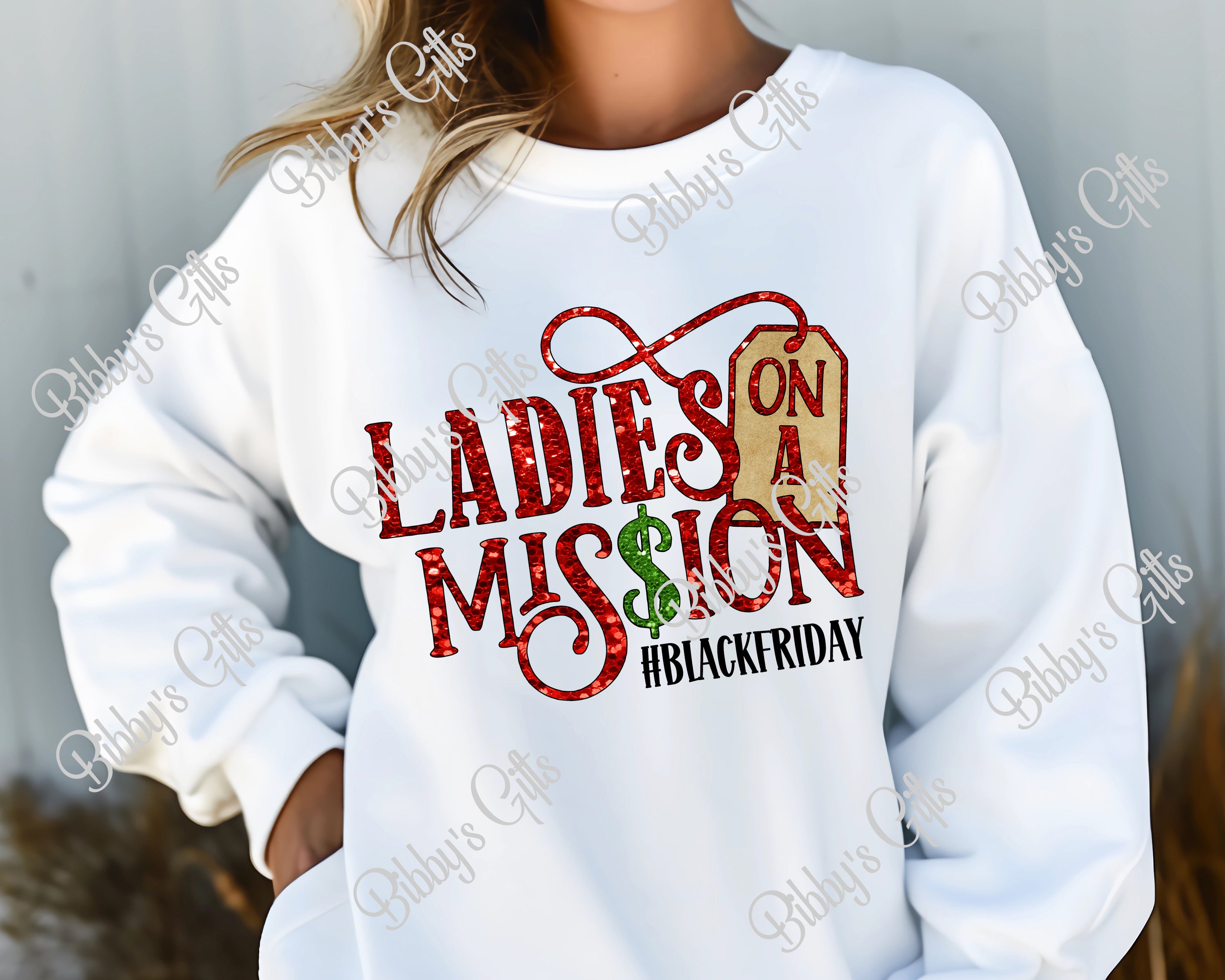 Ladies on a Mission-Black Friday-Red-PNG Digital Download