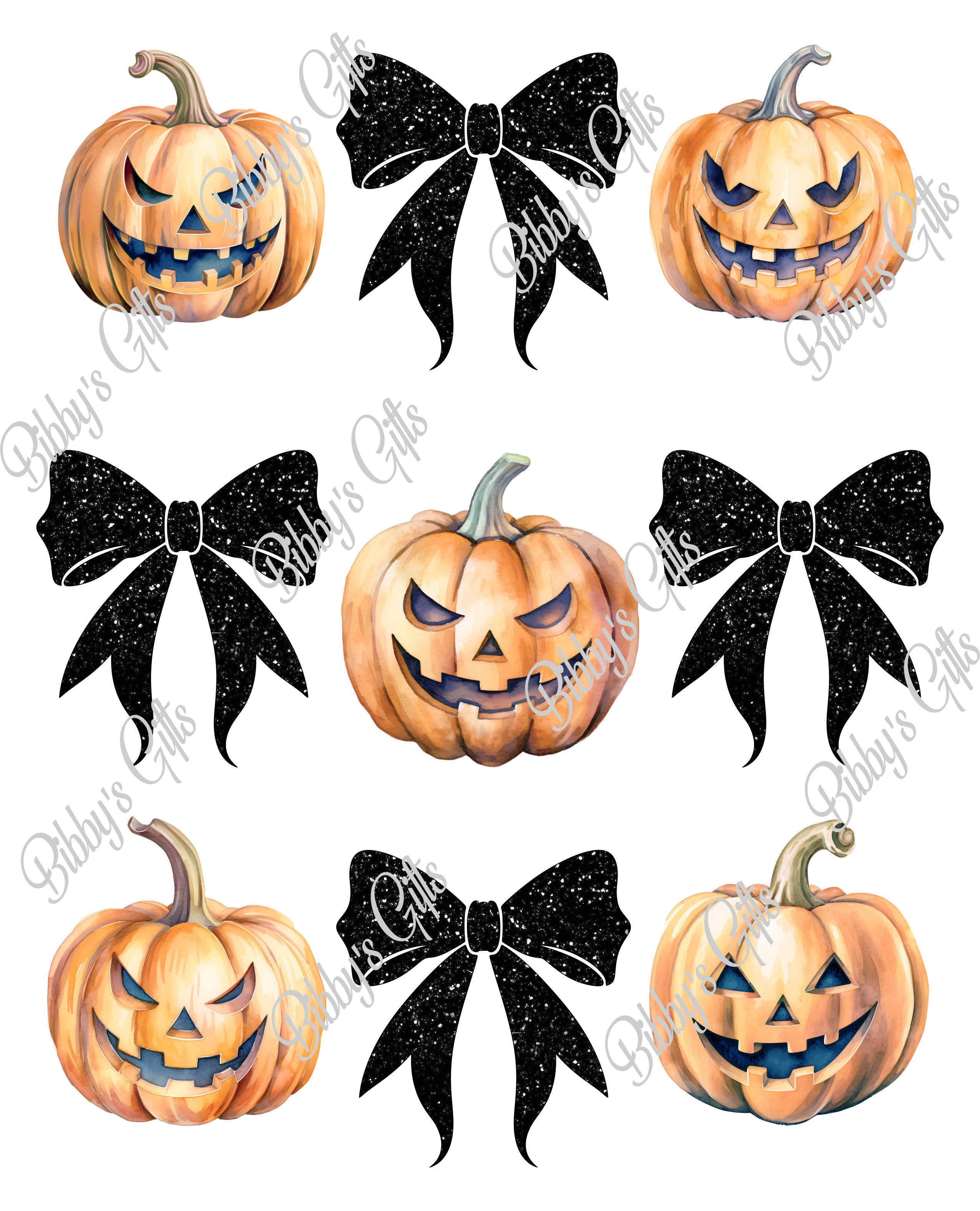 Orange Pumpkins Tic Tac Toe-PNG Digital Download