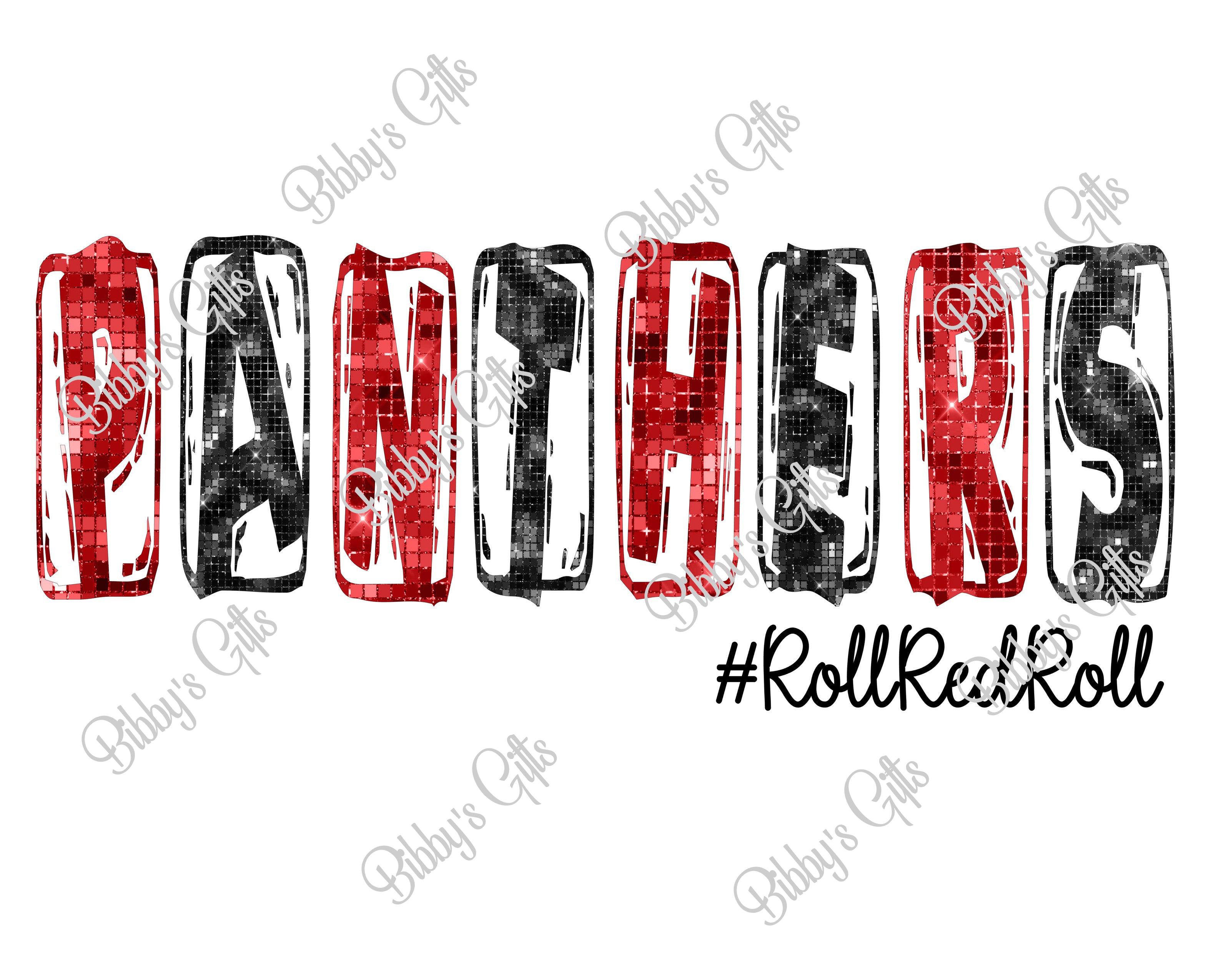 Panthers Roll Red Roll-PNG Digital Download