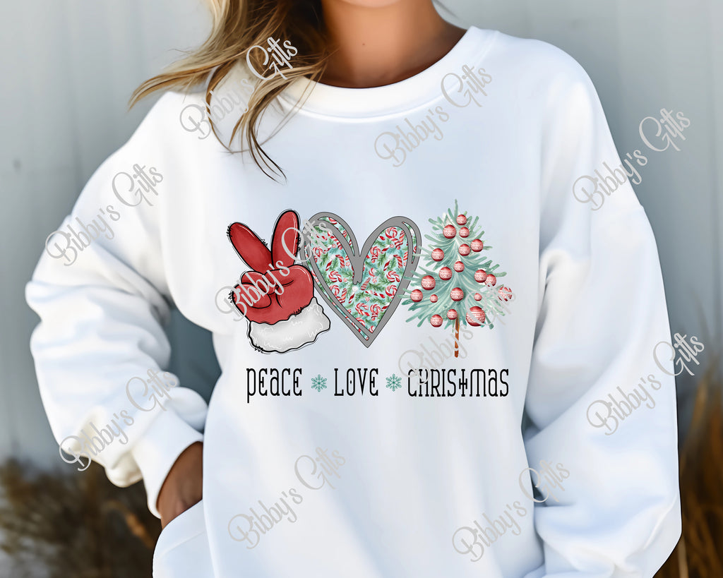 Peace Love Christmas-PNG Digital Download