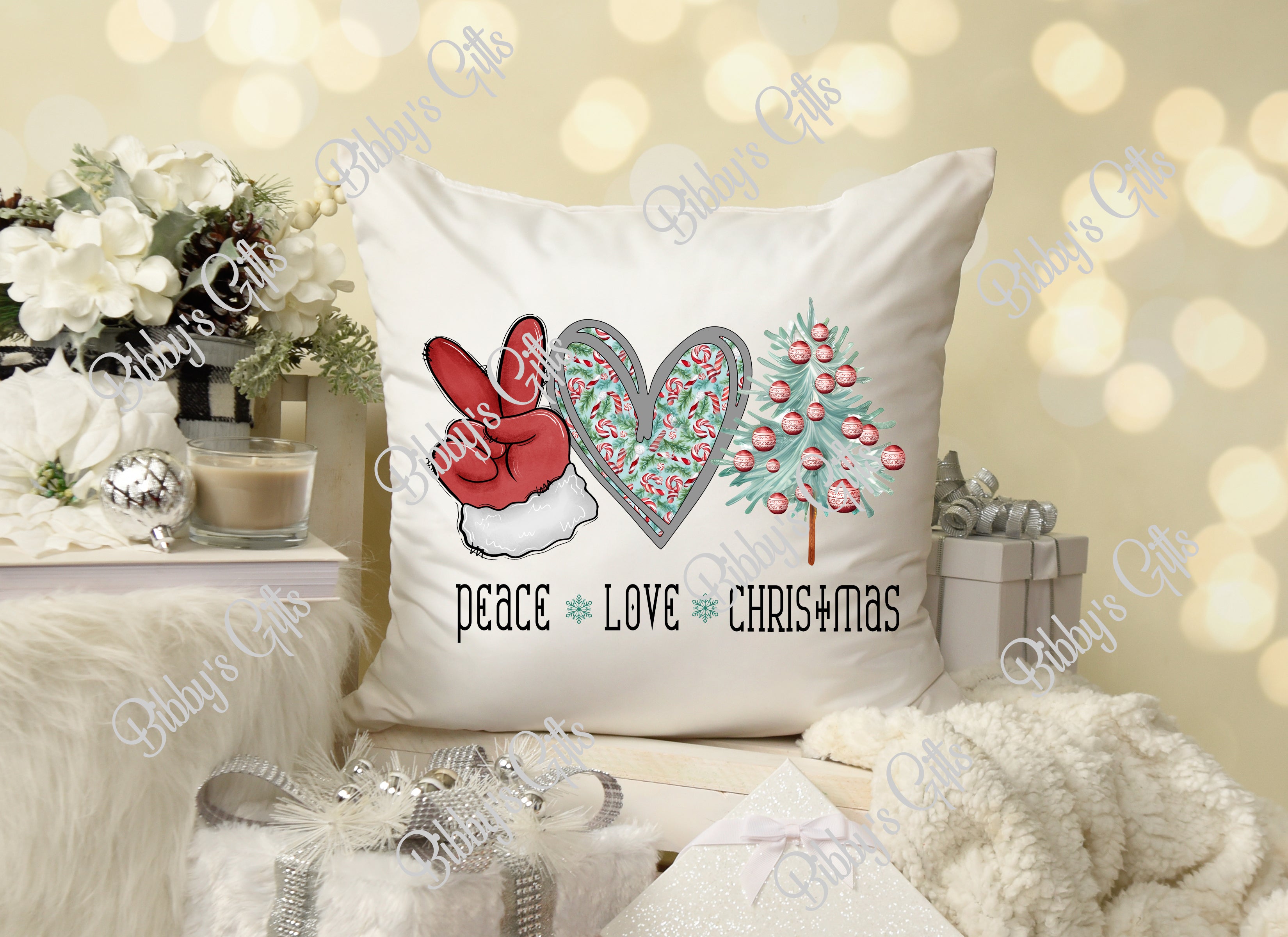 Peace Love Christmas-PNG Digital Download