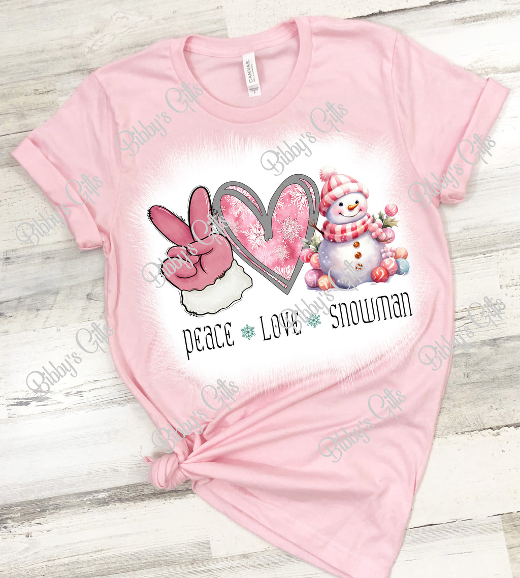 Peace Love Snowman-PNG Digital Download