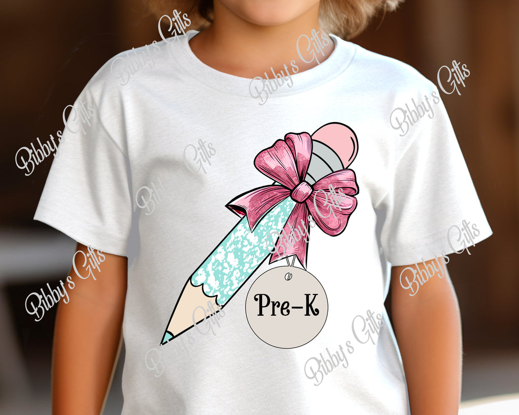 Pencil Bow with Tag-PNG Digital Download