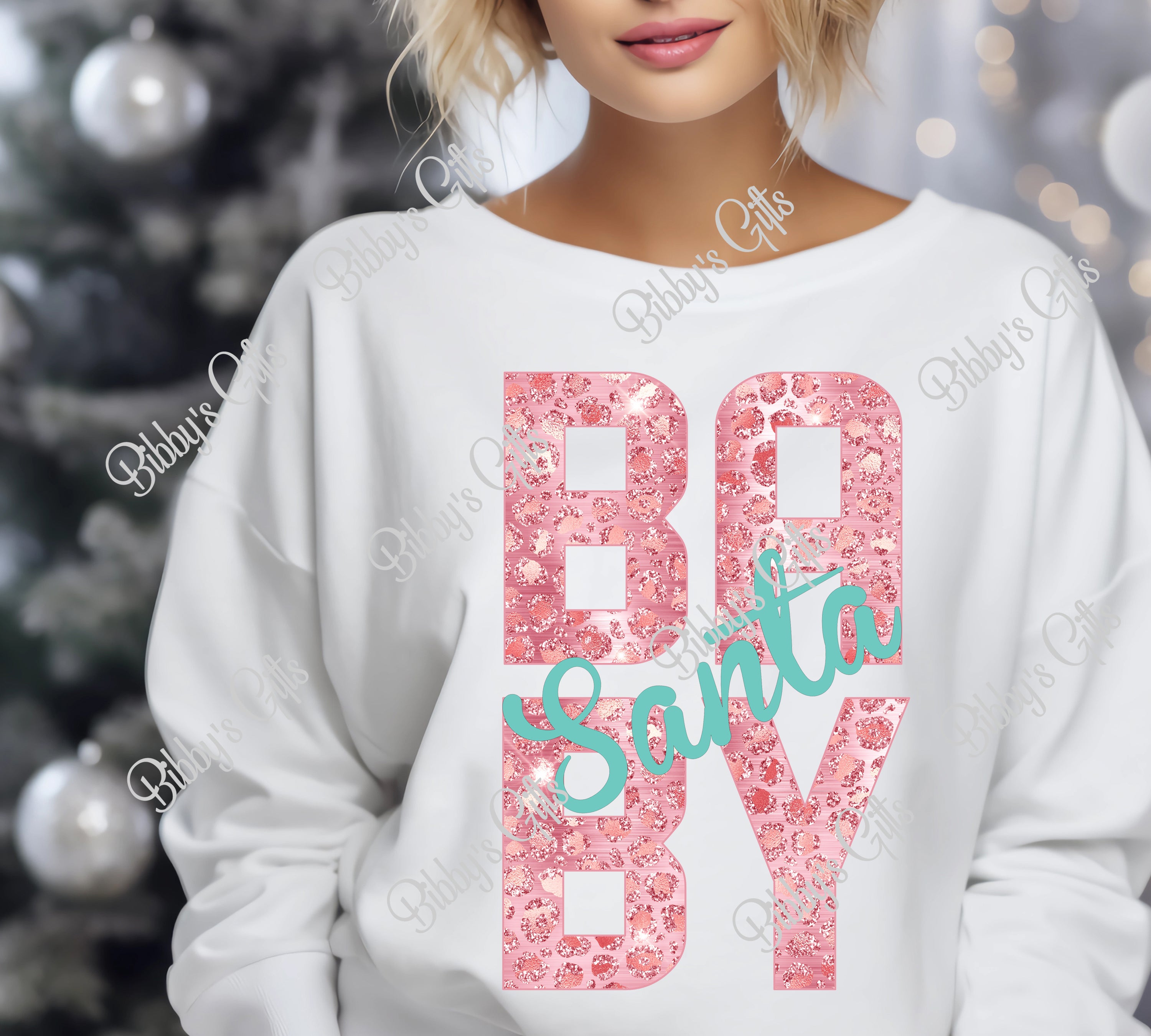 Santa Baby Pink-PNG Digital Download