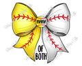 Mama of Both Sports Bow-Football-PNG Digital Download