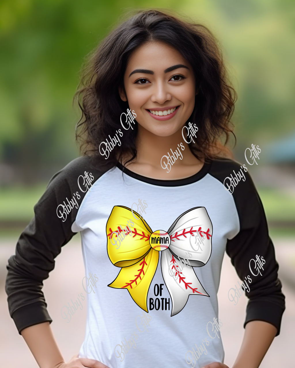 Mama of Both Sports Bow-Football-PNG Digital Download