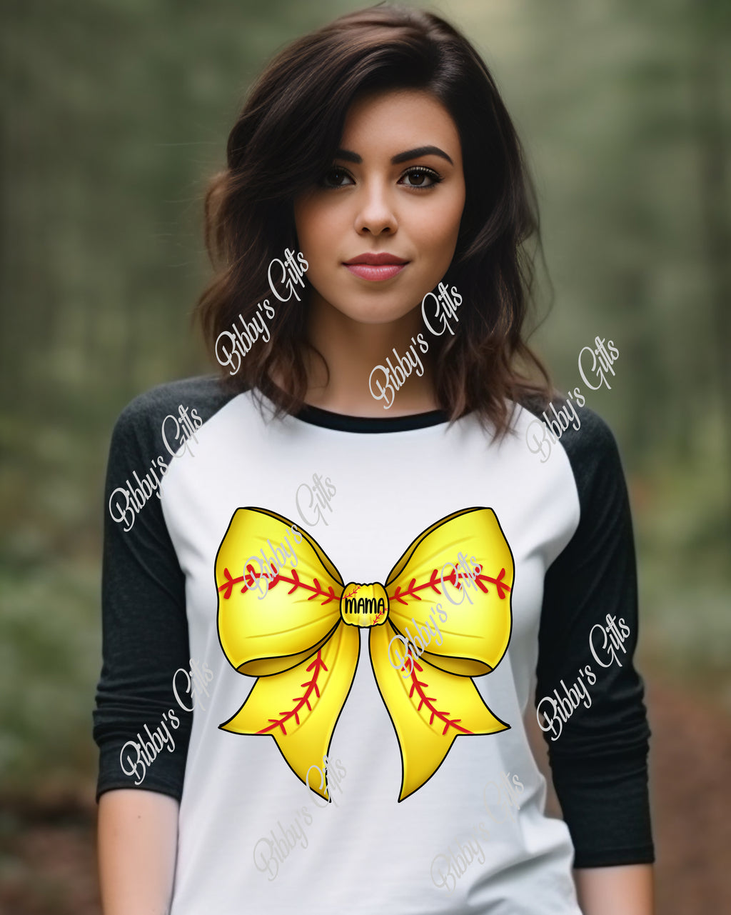 Softball Mama Sports Bow-Football-PNG Digital Download