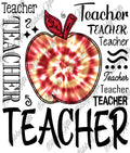 Teacher Red Tie Dye Apple-PNG Digital Download (Copy)