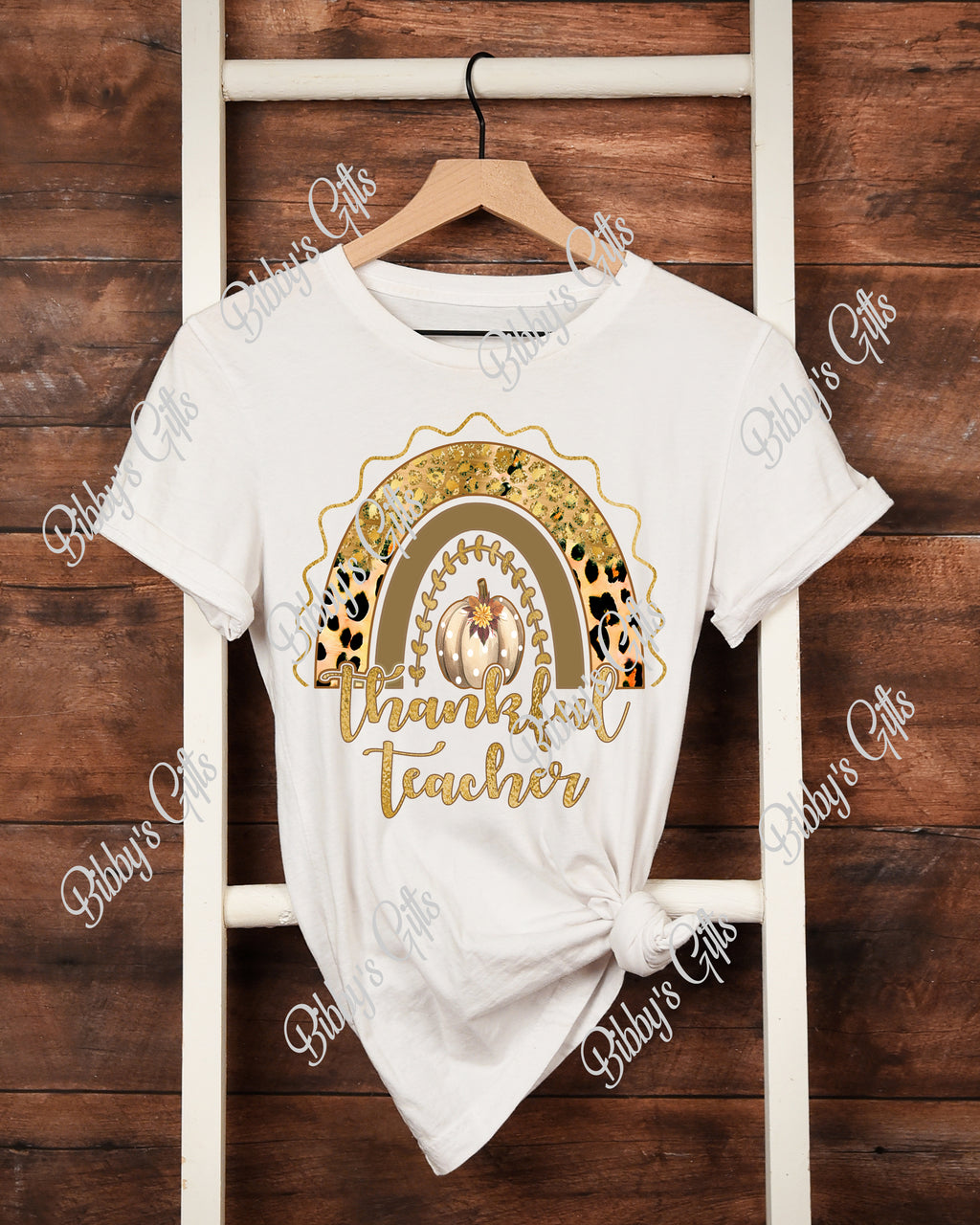 Thankful Teacher Rainbow-PNG Digital Download