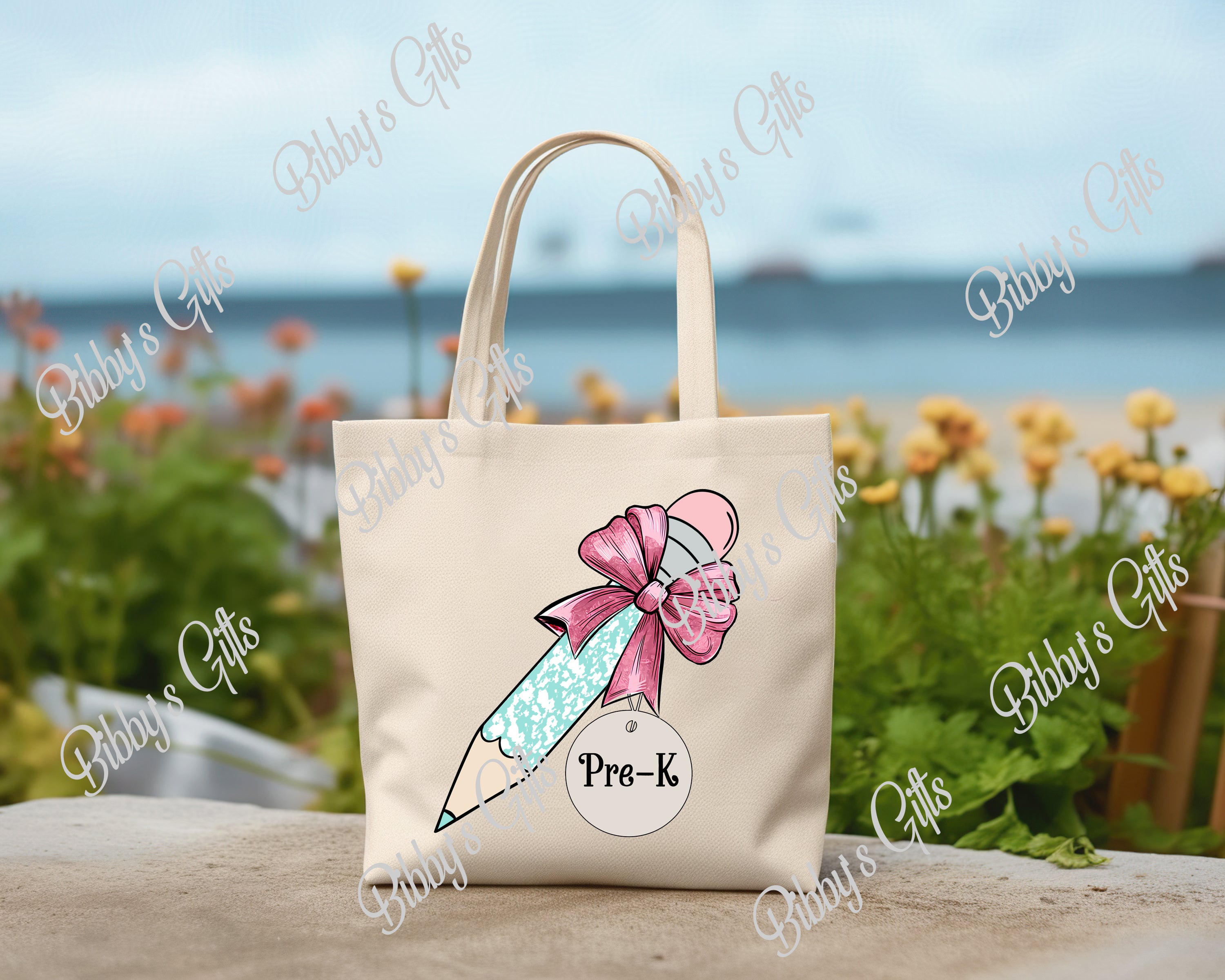 Pencil Bow with Tag-PNG Digital Download