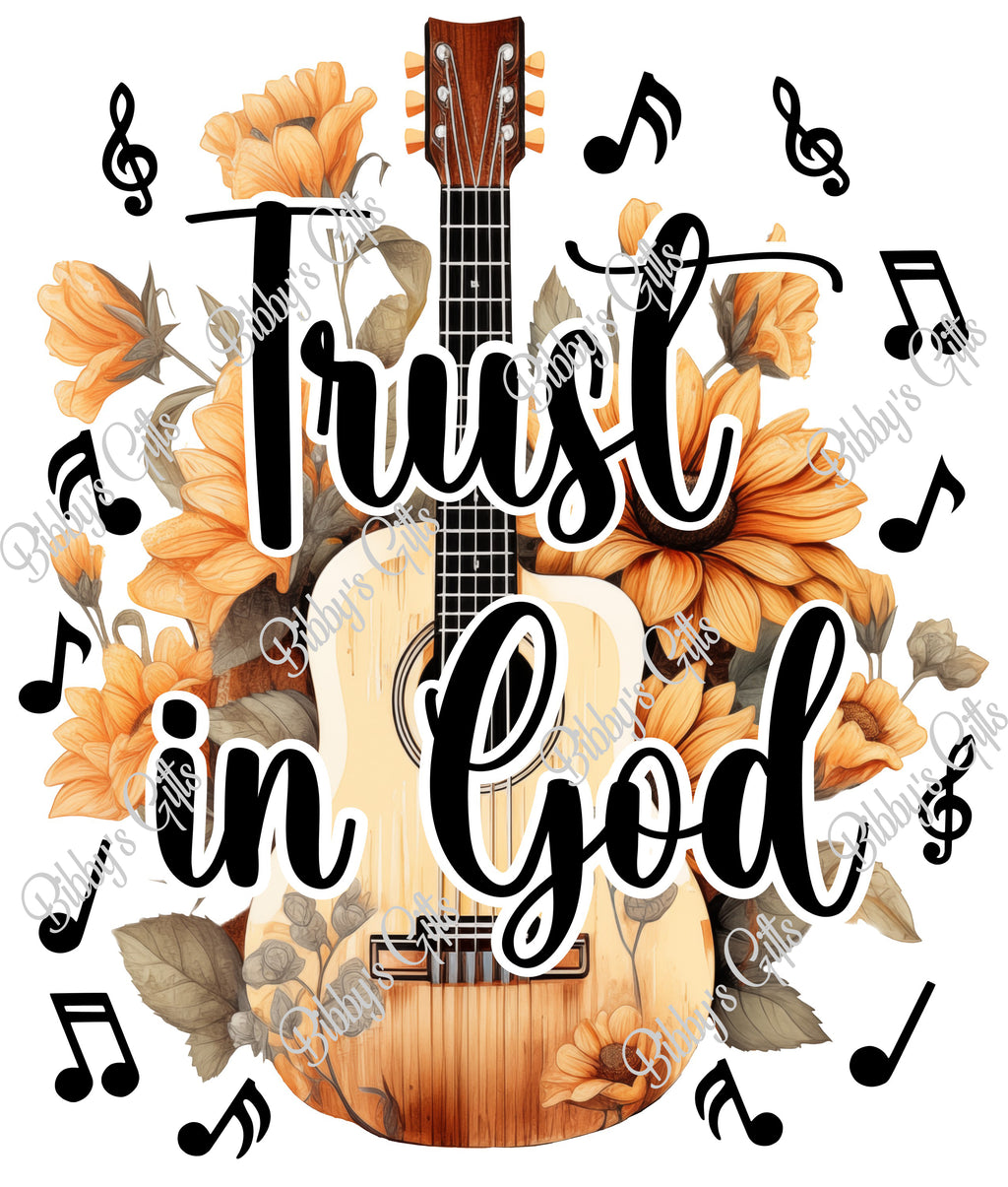 Trust in God Guitar-PNG Digital Download