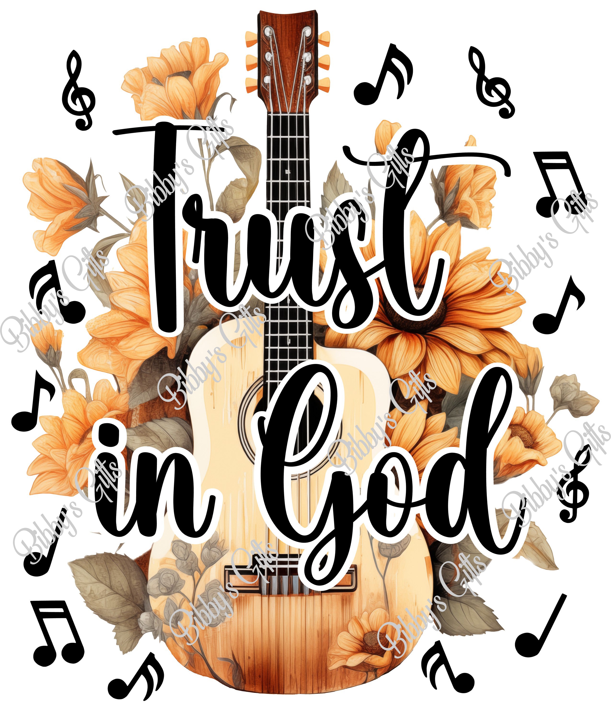 Trust in God Guitar-PNG Digital Download