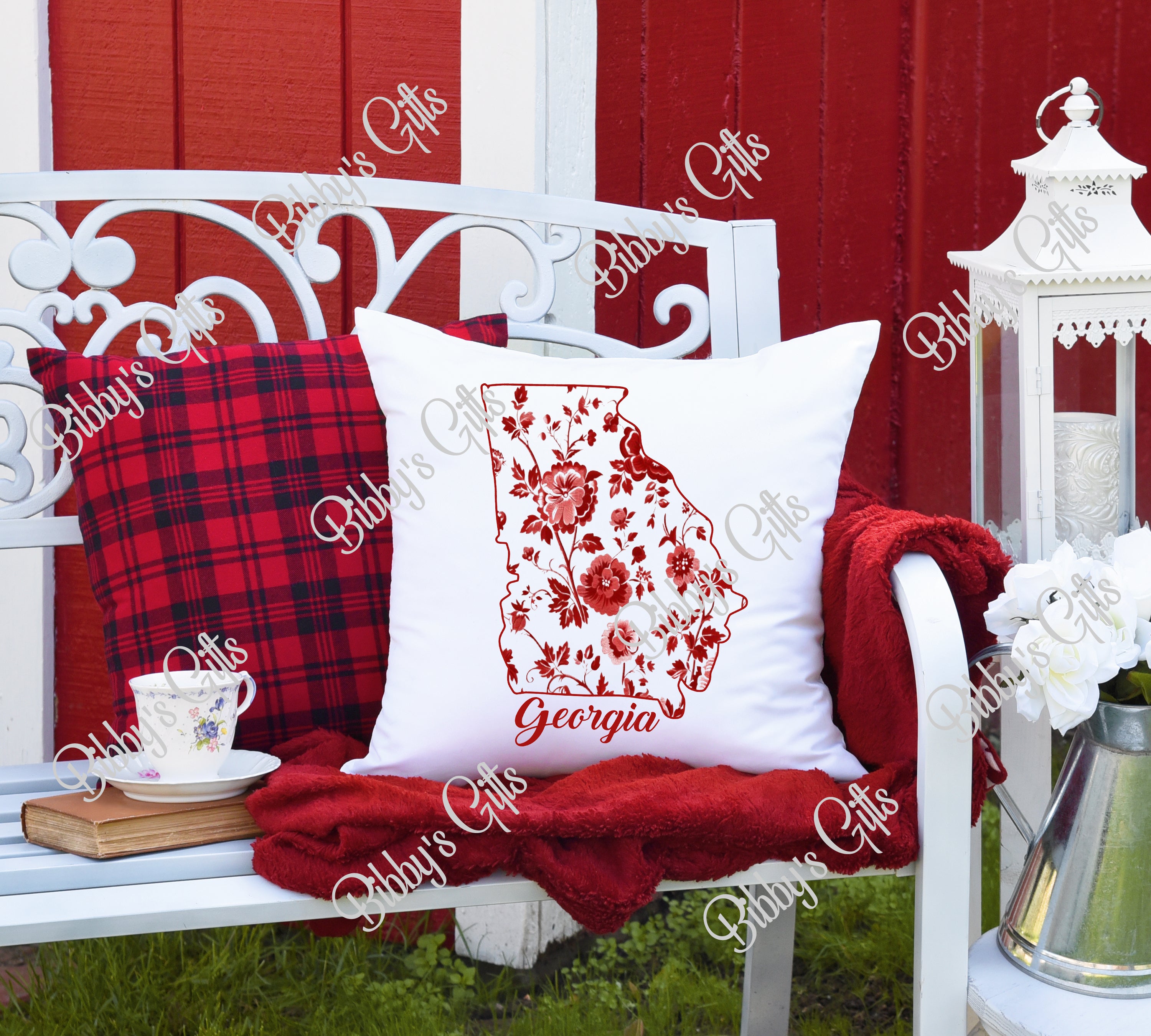 Georgia Red Delft-PNG Digital Download